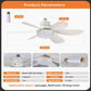 Small Socket Fan Light with Remote Control